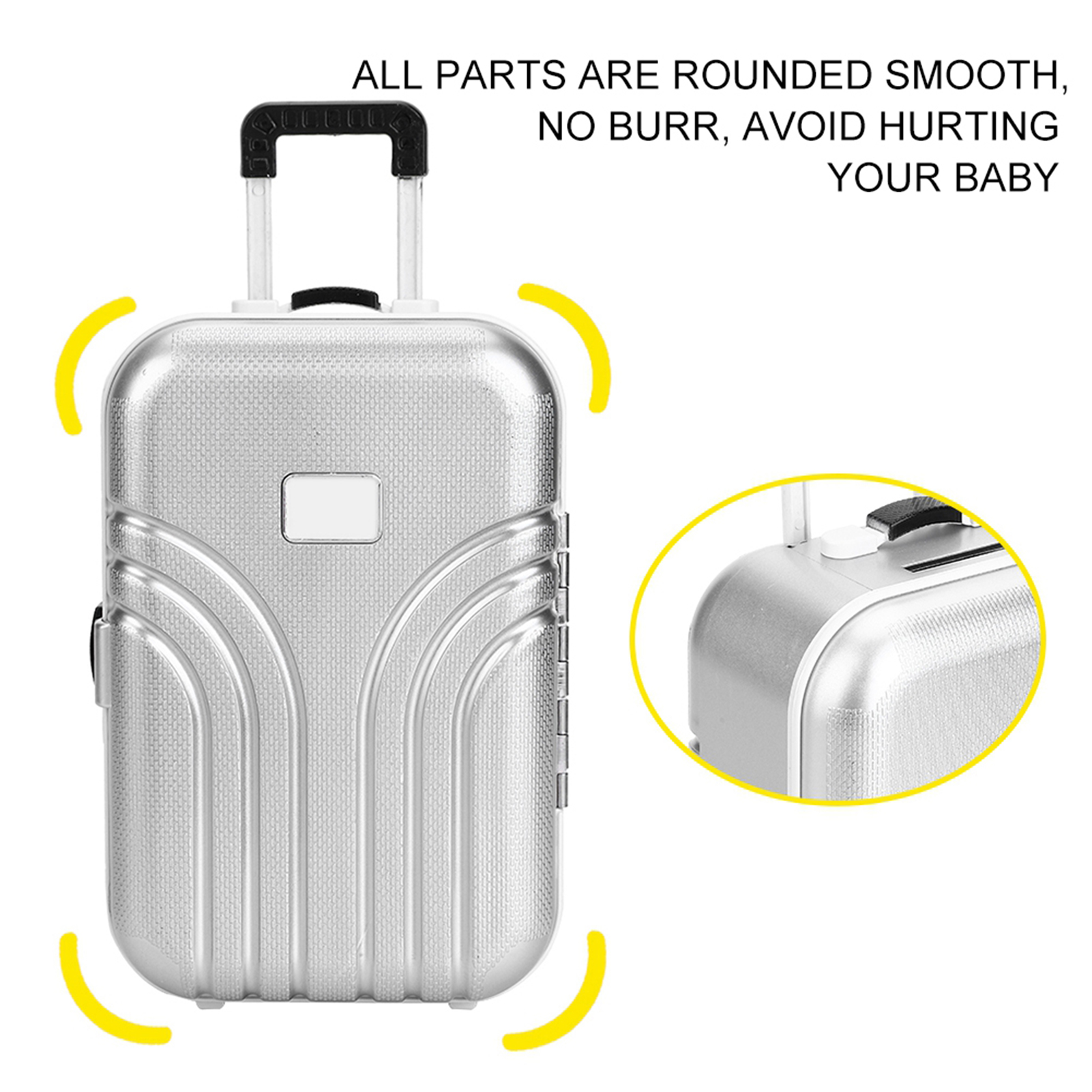 Baby Suitcase Toy Mini Luggage Box Plastic Small Trolley Case Cute Hand Money Decoration for Kids Girls. 