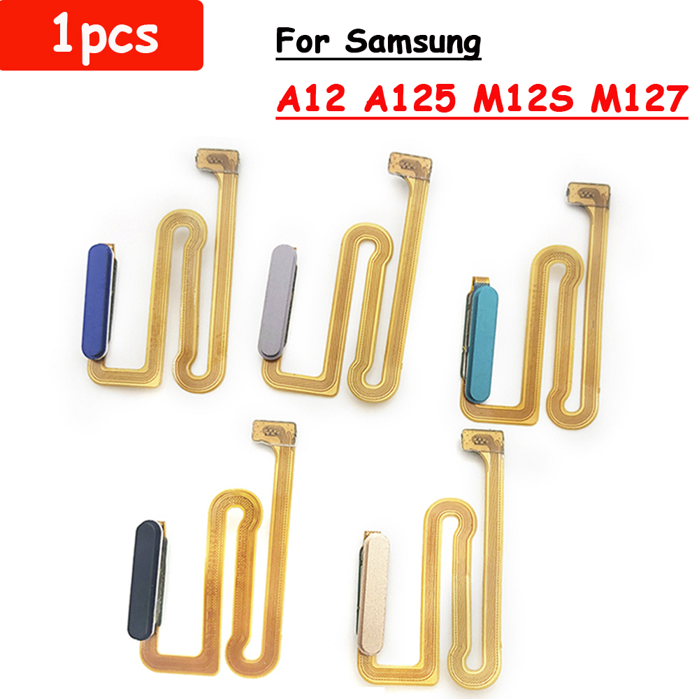 Fingerprint Scanner For Samsung A12 A125 M12S M127 ID Home Button Fingerprint Menu Return Key Recognition Sensor Flex Cable