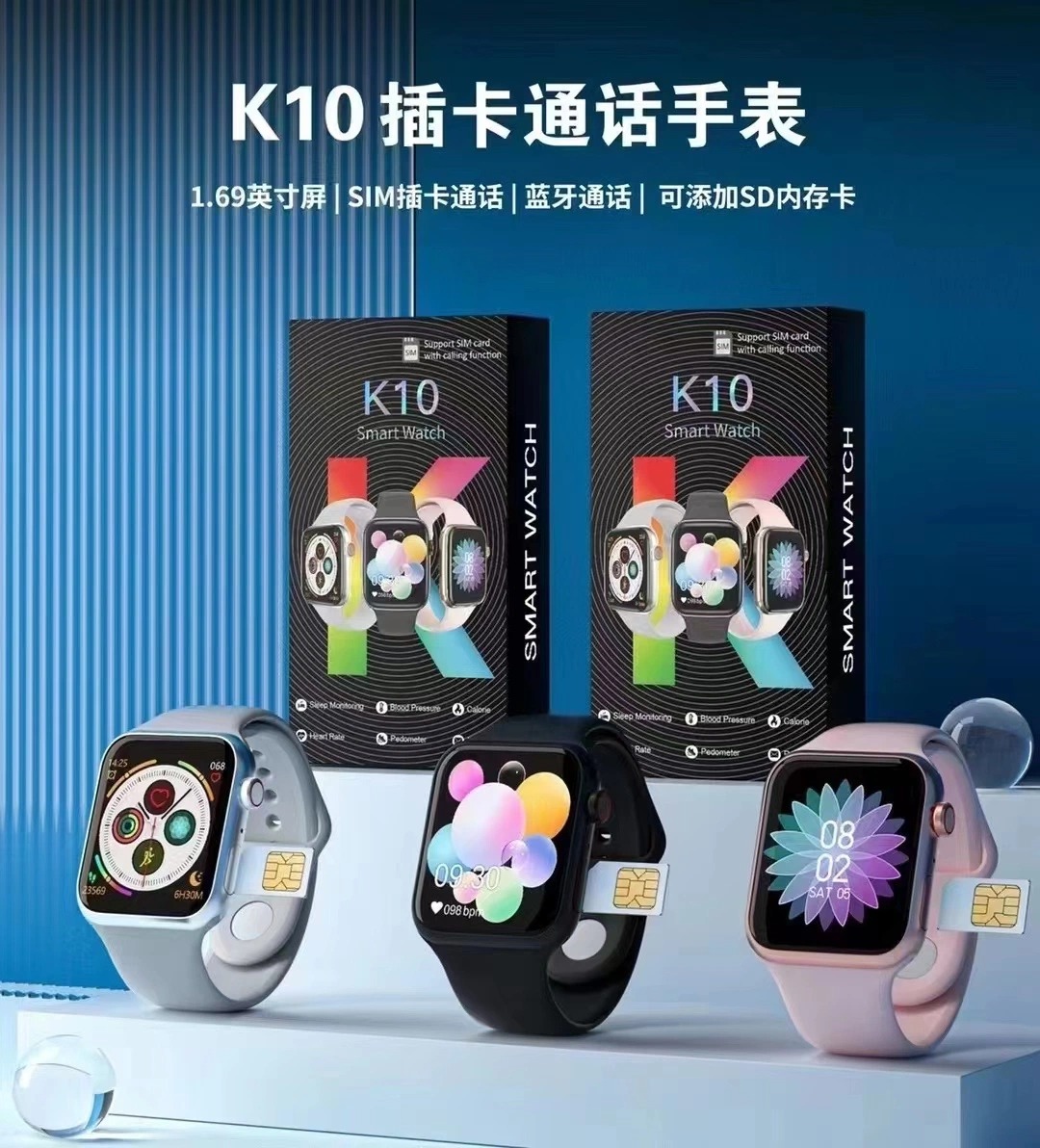 K10 SIM supported Smart Watch Multi Sports Features, SIM and Memory Supported Calling Smartwatch. 