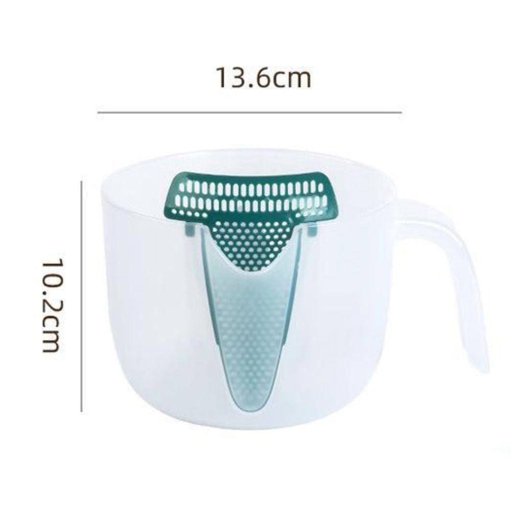 Egg Strainer With Removable Flirer Graduated Filtering Measuring Cup 1000ml Large Capacity Egg Liquid Filter Bowl Plastic Egg Beater Bowl Wash Rice