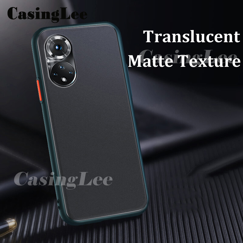 For Huawei P50 Case Shockproof Scrub Matte Transparent Soft edge Silicone Frame Hard Clear Back Cover Huawei P50 Phone Cases For girls and Boys