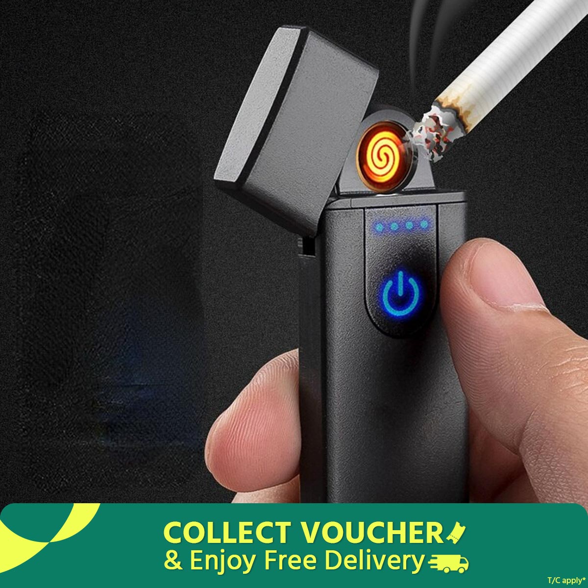 Rechargeable fingerprint electric coil lighter