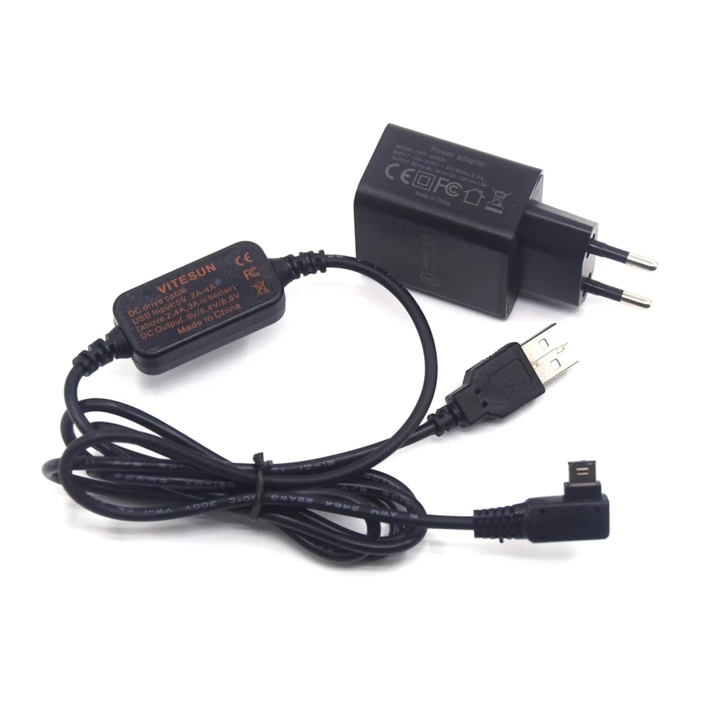 Fast Charger+USB DC Cable AC-PW10AM for Sony A77 II A99 A100 A200 A290 A330 A380 A390 A450 A500 A700 A850 Camera. 