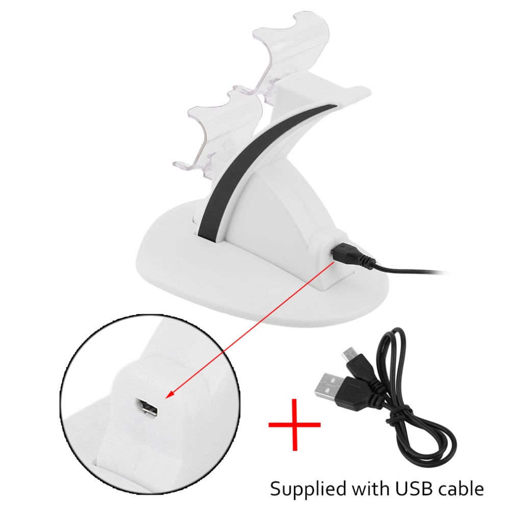 White Fast Charging Docking Station for PS4 Dual Controller PlayStation Charging Dock Station Charger Good effect and easy to use. 