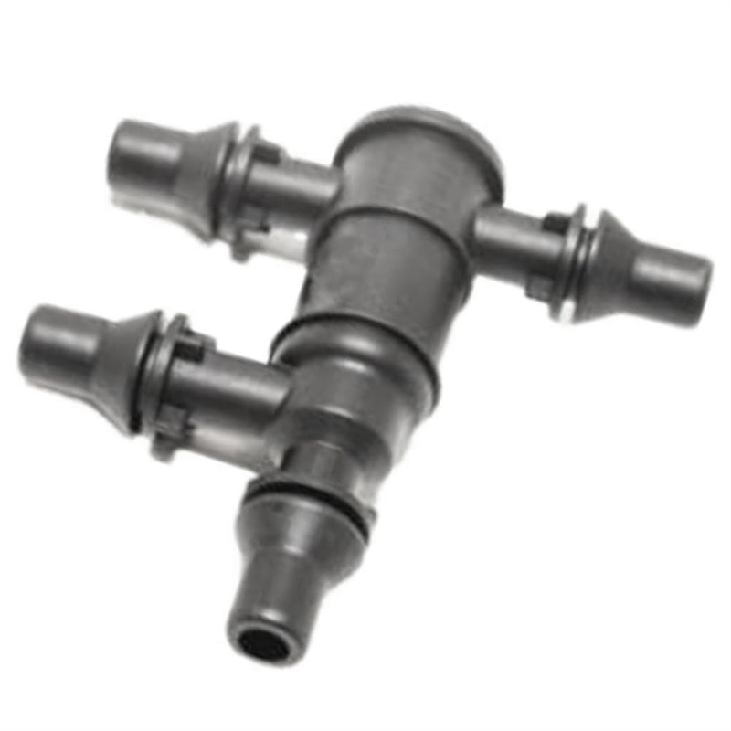 1 Piece Thermostat Low-Temperature Shutoff Valve 4-Way Throttle Tube A0005061000 Black for - E-Class W213 C W205 GLC W253. 