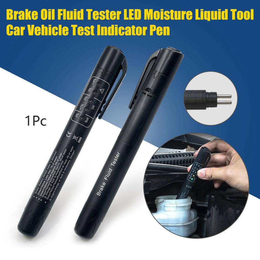 2PCS Car Brake Fluid Tester Pen 5-LED Pen Car Brake Fluid Tool Diagnostic Tool