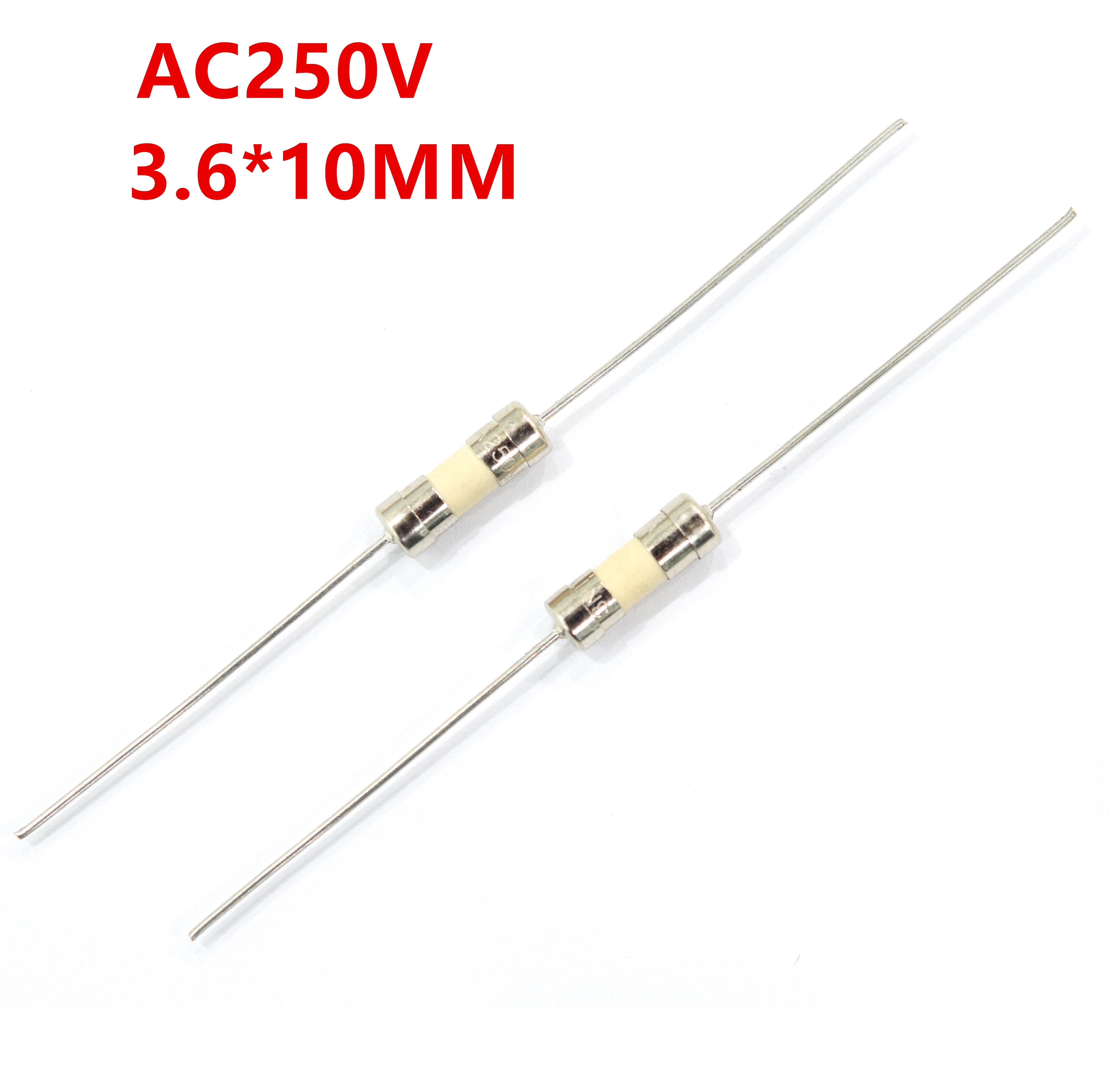 10PCS 3.6x10 5*20mm Fast break Ceramic fuse Slow Blow tube fuse With a pin 250V 0.5A 1A 2A 3A 4A 5A 6A 7A 8A 10A 12A 15A 20A 25A. 