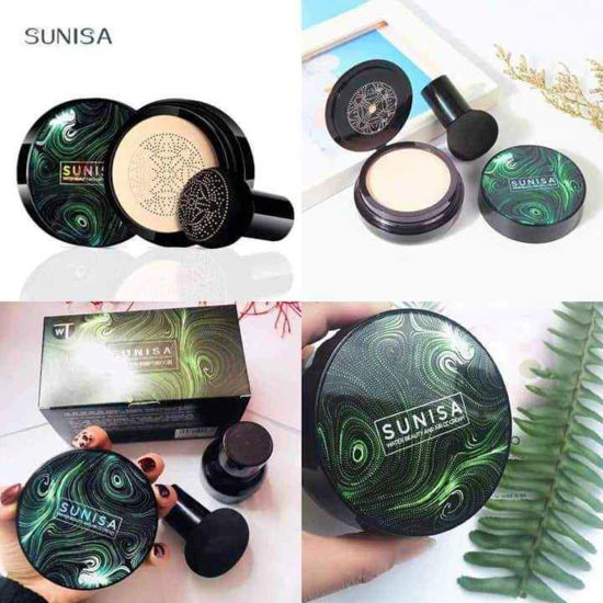 SUNISA New Mushroom Head Make up Air Cushion Moisturizing Foundation Air-permeable Natural Brightening Makeup BB Cream - Foundation. 