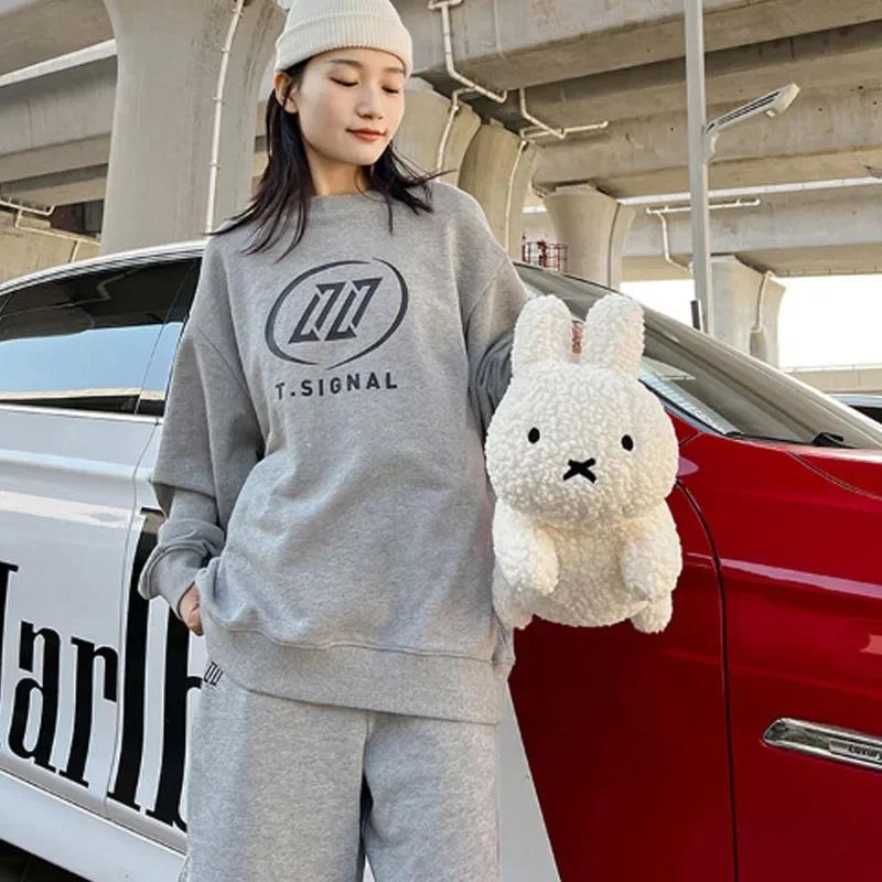 New Pattern Miffy Anime Fashion Shoulder Bag Kawaii Originality Versatile Senior Plush Necessary Cartoon Lovely Messenger Bag. 