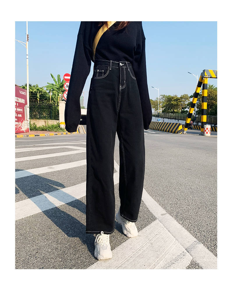 Trendy Korean Style Simple All-match Trousers – ShopFashionova  Jeans de  moda, Pantalones jeans para mujer, Moda asiática casual