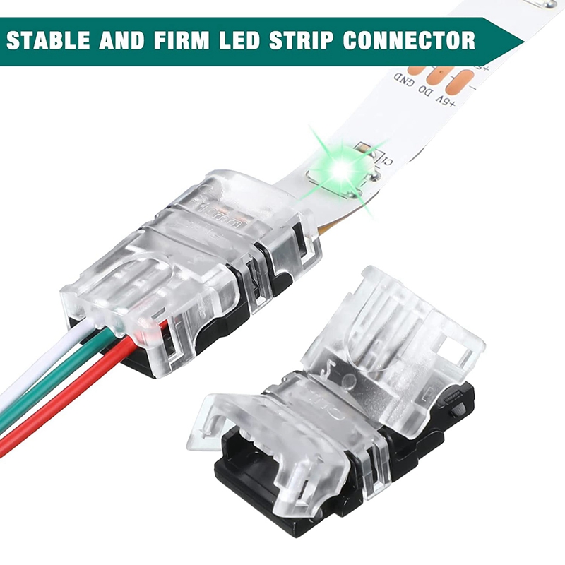 ZOROOM 11 Pieces Tunable 3 Pin LED Strip Connectors 10mm LED Strip Light Connectors LED Strip Connector Terminal for WS2811. 