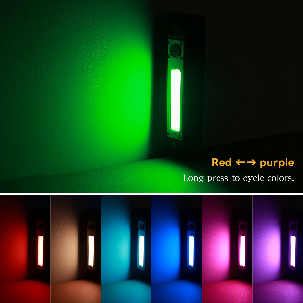 Sofirn IF23 RGB Light 4000lm Powerful LED Flashlight 21700 5V 3A USB C Rejected Floodlight Spotlight Torch with Magnetic. 