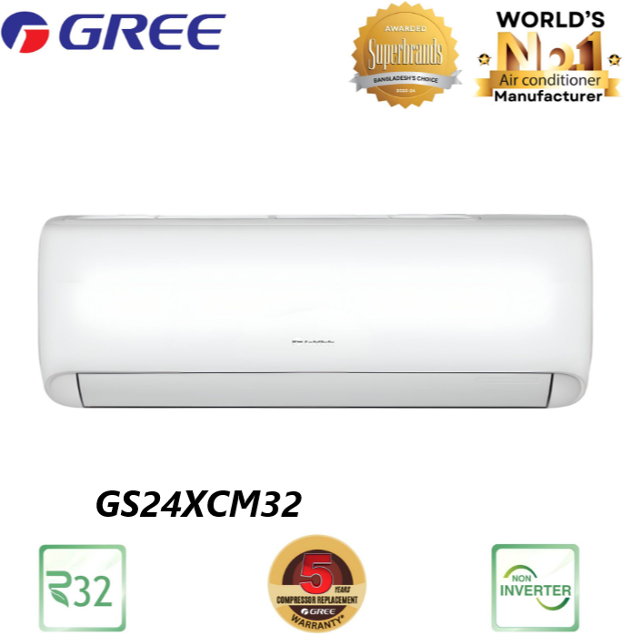 Gree GS-24XCM32 / GS24XMU32 / GS24XCO32 / GS24XCM32  2 Ton Split Type Non-Inverter Air Conditioner new 2025 model official. 