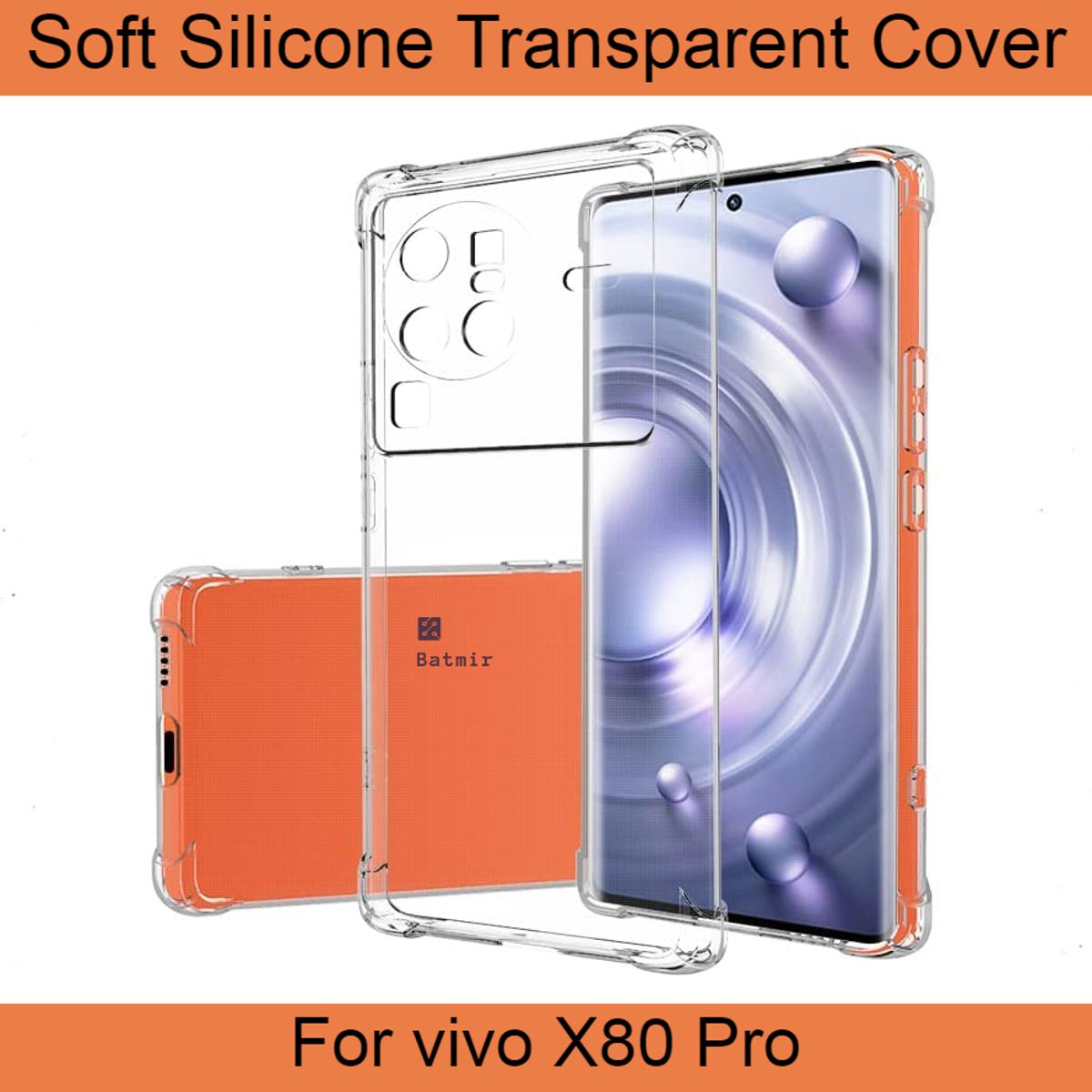 Back Cover Vivo X80 Pro TPU Case, Bumper Transparent Cover Camera Protective Shockproof Drop Protective Clear Bumper Case Back Cover for Vivo X80 Pro. 