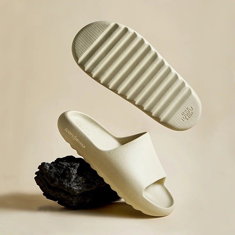 LUOFU Men's Arch Support Slippers, Comfortable Non-Slip Platform Sandals For Indoor Outdoor. 