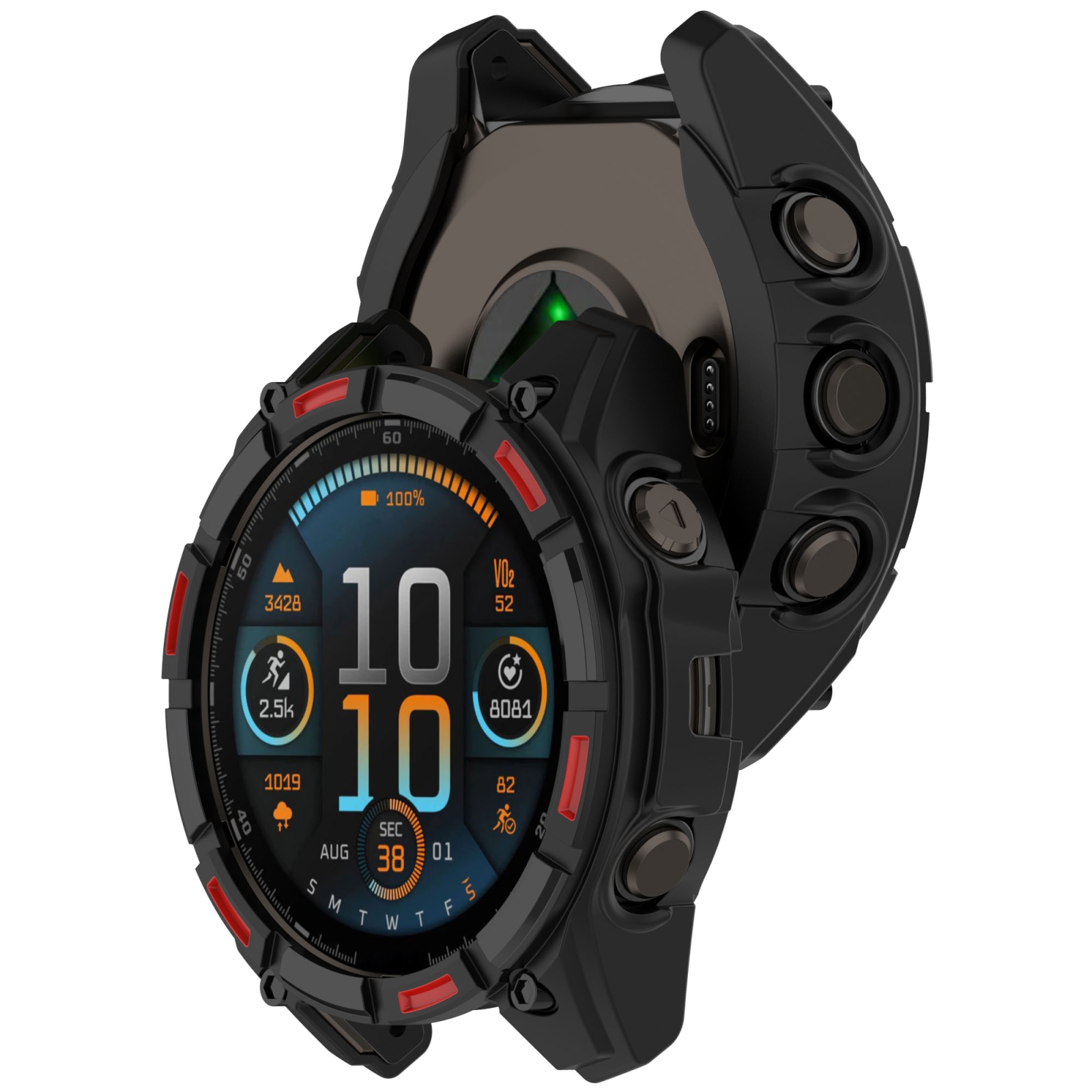 Armor Hollow TPU Half Coverage Watch Protective Case For Garmin Fenix 8 AMOLED 47mm. 