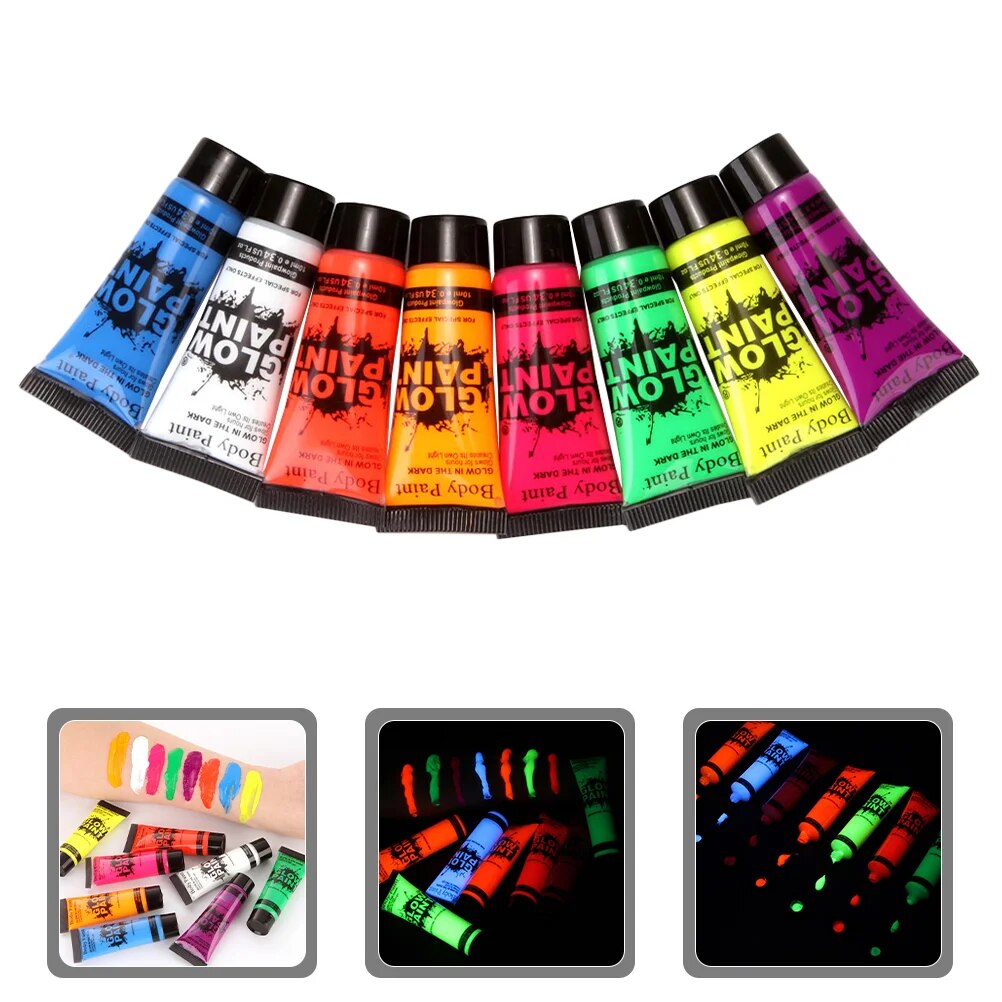 Glow in the Dark Face Paint Glowing Body Paint Neon Face Paint Makeup Face Paint for Halloween