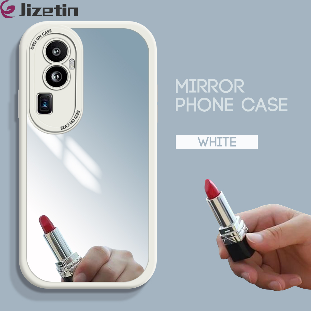 Jizetin for OPPO Reno10 Pro+ 5G Back Cover Ultra-thin Creative Mirror Back Full Protection Soft Silicone Phone Cases