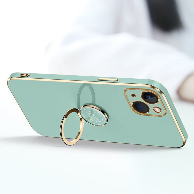 For Xiaomi Mi 10T / 10T Pro Back Cover with Ring Holder Stand + Wrist Strap Shiny Plating Square Bumper Protective Case Soft Silicone Shockproof Mobile Phone Cases. 