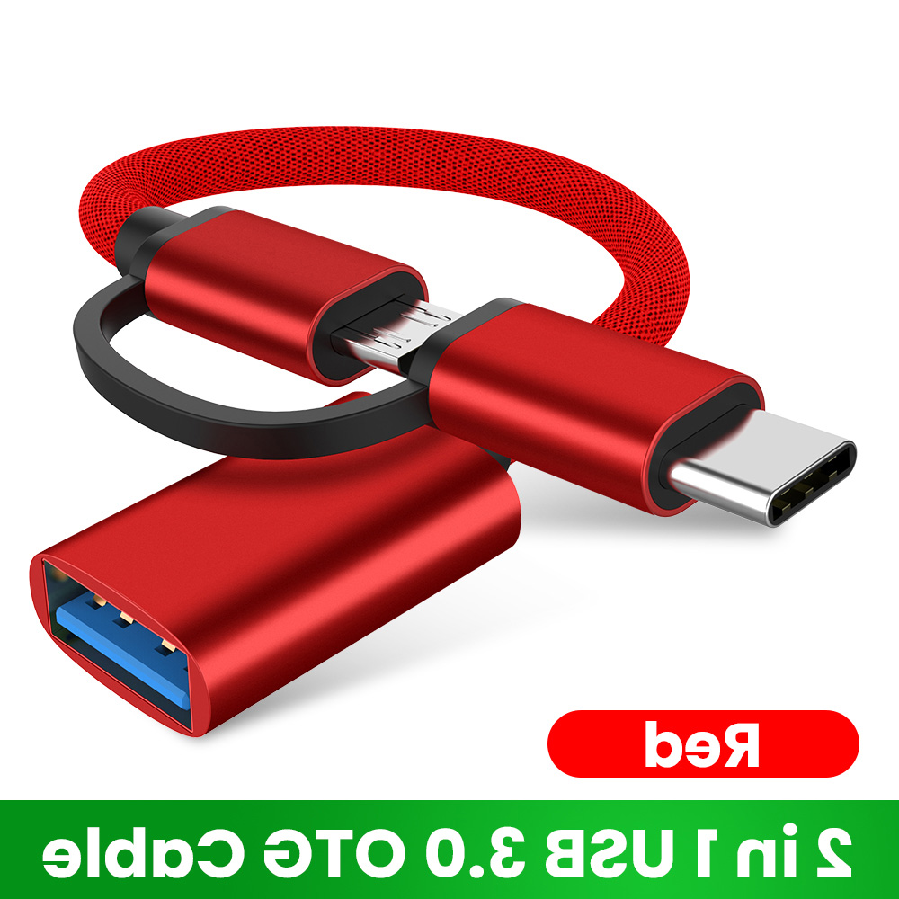 CASIFY OTG08 2 in 1 Otg Micro + Type C Otg Type C Otg USB 3.0 USB C Adapter 2 in 1 Type C + Micro Otg USB 3.0 Adapter Type-C Adapter OTG Cable. 