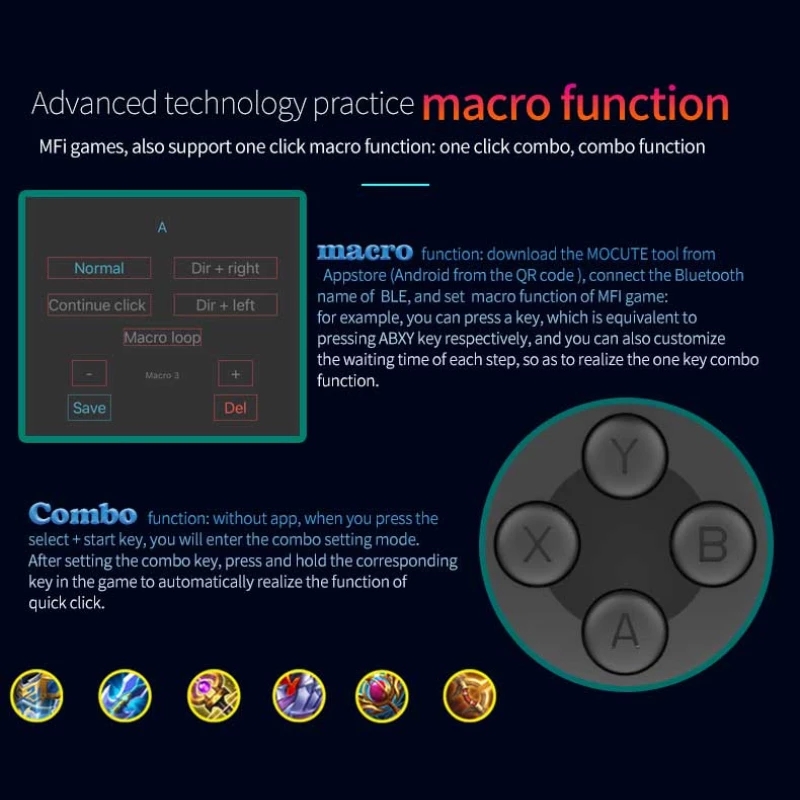 Gamepad For iPhone Android Cell Phone Control Bluetooth Controller Trigger Pubg Mobile Joystick Gaming Smartphone Mando Game Pad. 