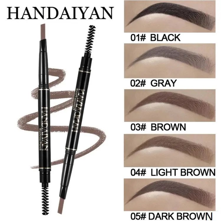 HANDAIYAN Eyebrow Tattoo Pencil Brush Double Ended Microblading Lasting Fine Sketch Tint Liquid Eyebrow Pen