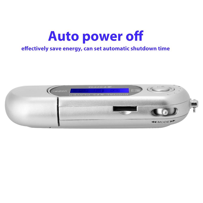 MP3 Player MP3 USB Player Music FM Radio with Earphone 8GB, Portable with LCD Screen for Walking Running (Blue). 
