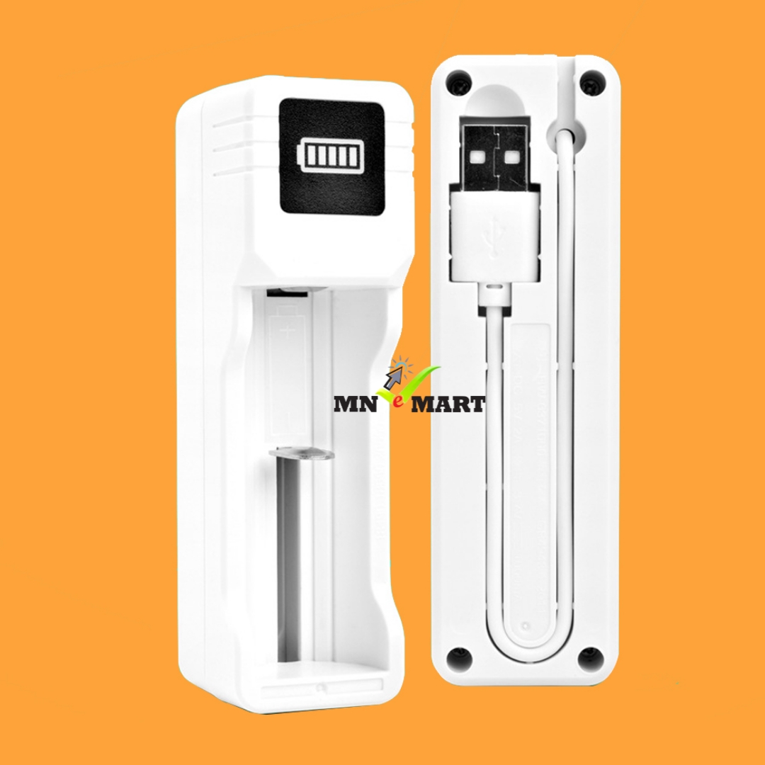USB 3.7V Li-ion Battery Charger Single-Slot Rechargeable Lithium ion Battery Charger 26650 16340 18650 14500 18490 10440