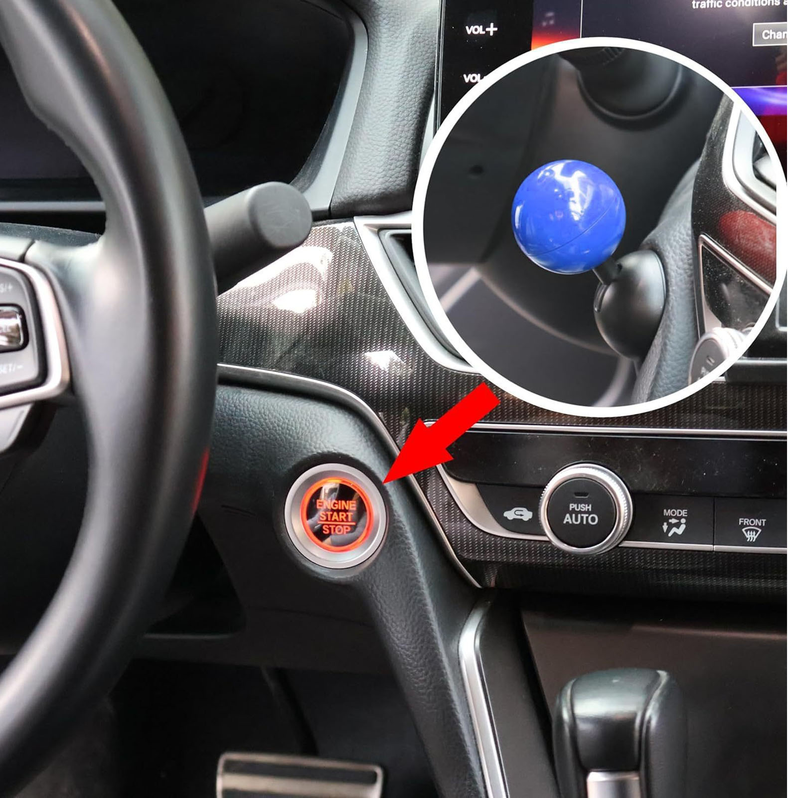 Car Push Start Button Joystick Bright Color Blue Stylish Car Push To Start Button Rocker Multifunction for Computer Display. 