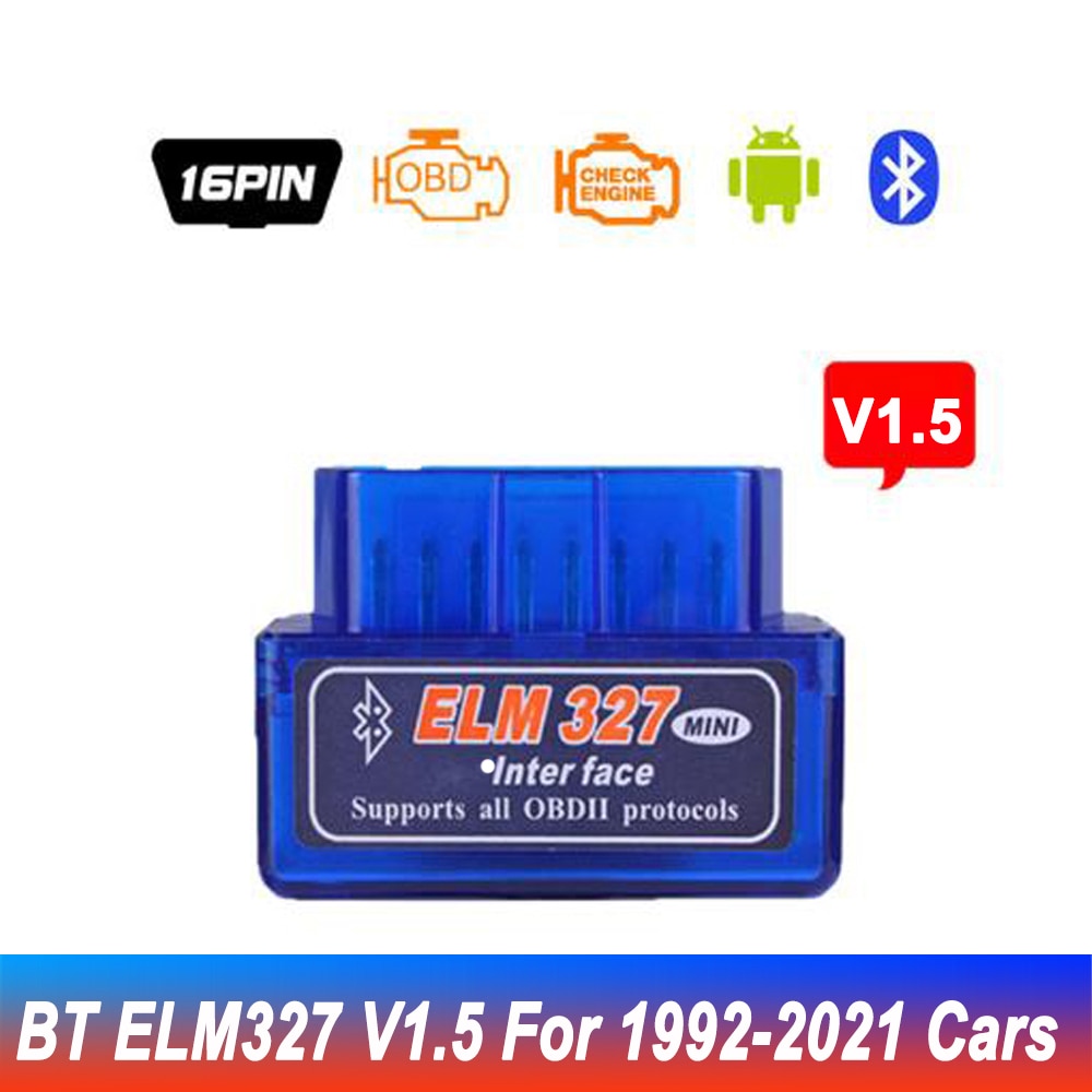 ELM327 V 2.1 ELM327 Bluetooth OBD2 V2.1  V1.5 Car Scanner Automotive OBD 2 Auto Diagnostic Tool OBDII Scaner automatic. 