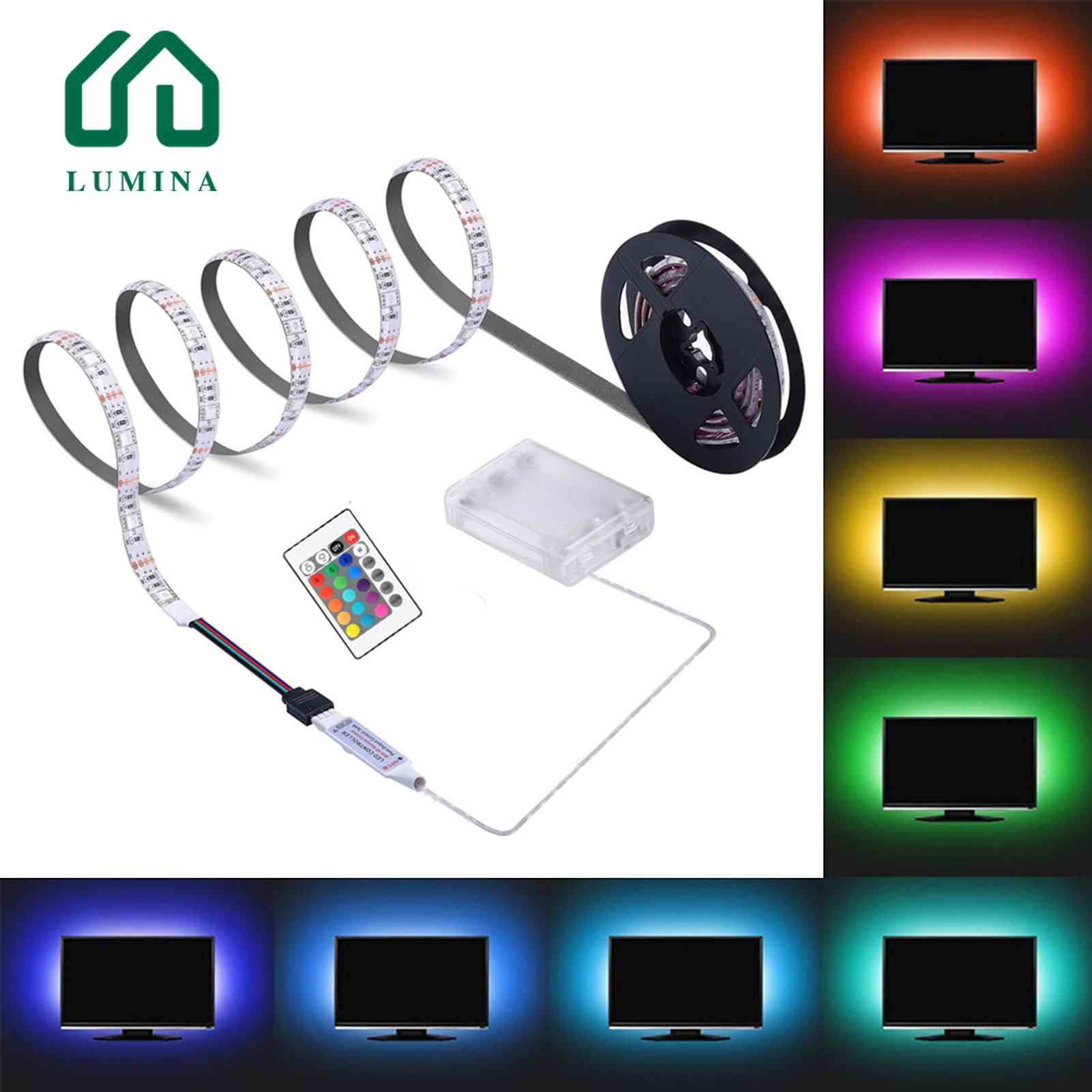 Lumina LED Strip Light Battery Box Powered Color Changing Tape Night Light Lamp. 