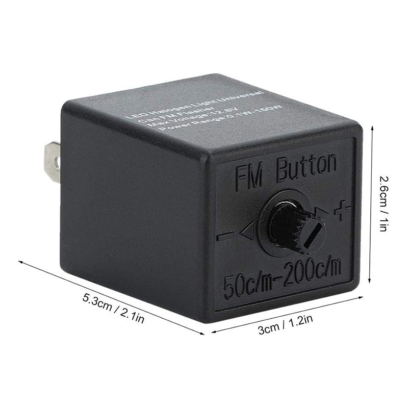 LED Flasher Relay, 12V 3-PIN Adjustable LED Flasher Relay Turn Signal Light Blinker for Automotive Motorcycle. 