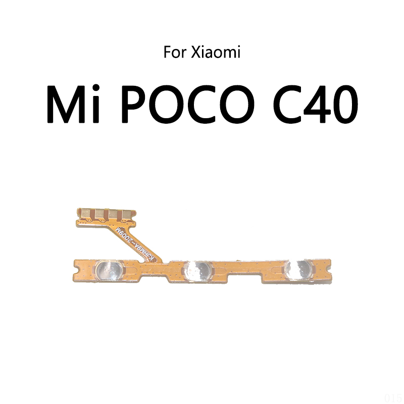 Power Button Switch Volume Mute Button On / Off Flex Cable For Xiaomi Mi POCO C3 C40 M4 Pro 5G 4G M5 M5S Pocophone. 