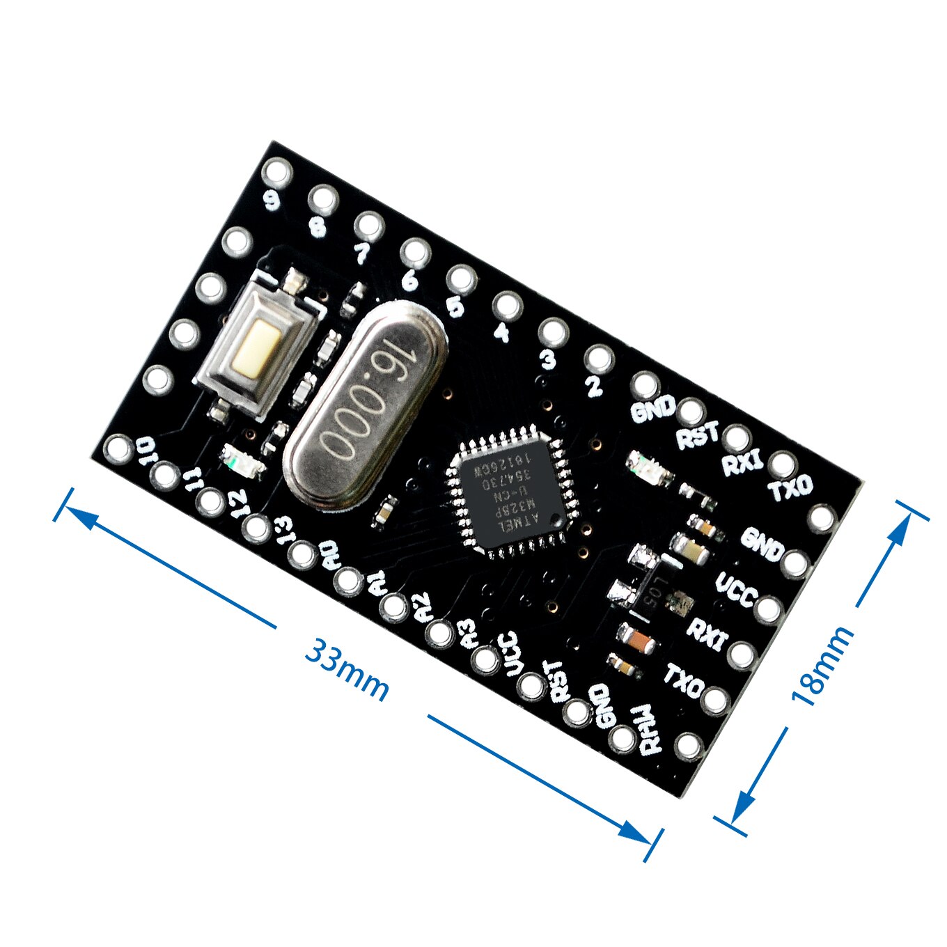 【Mary DAI Store】10PCS/LOT Pro Mini 168/328 Atmega168 5V 16M / ATMEGA328P-MU 328P Mini ATMEGA328 5V/16MHz For Arduino Compatible Nano Module. 