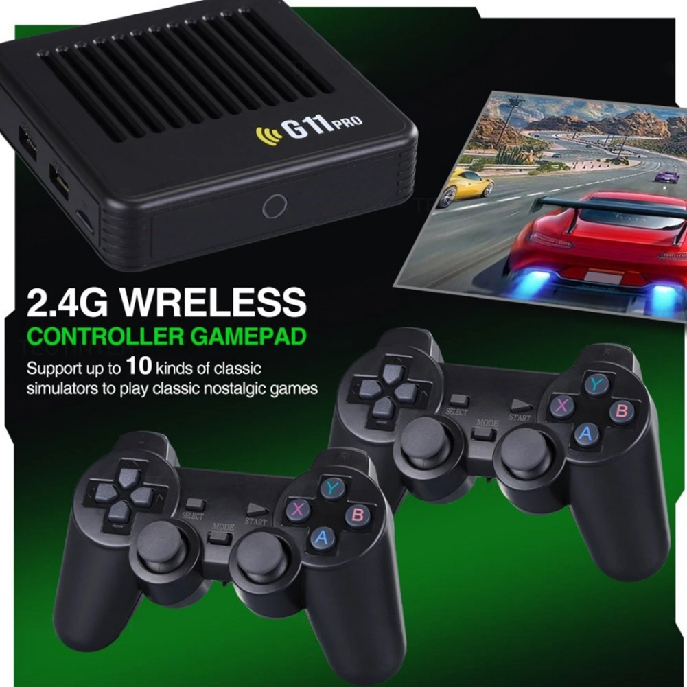 60000 Games Stick G11 Pro Video Game Box Console 2.4G Double System Wireless Controller 64G/128G/256G Portable Retro Game Box. 