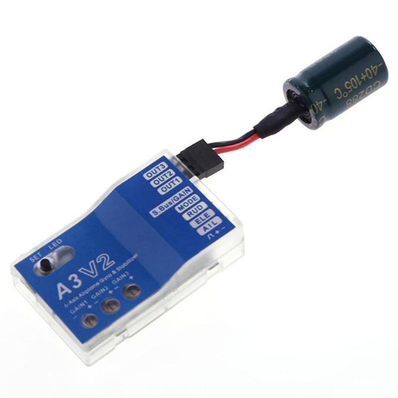 Durable A3 V2 flight controller stabilizer 4 flight modes for RC airplane Airplane RC Metal gift accessory for RC lovers. 