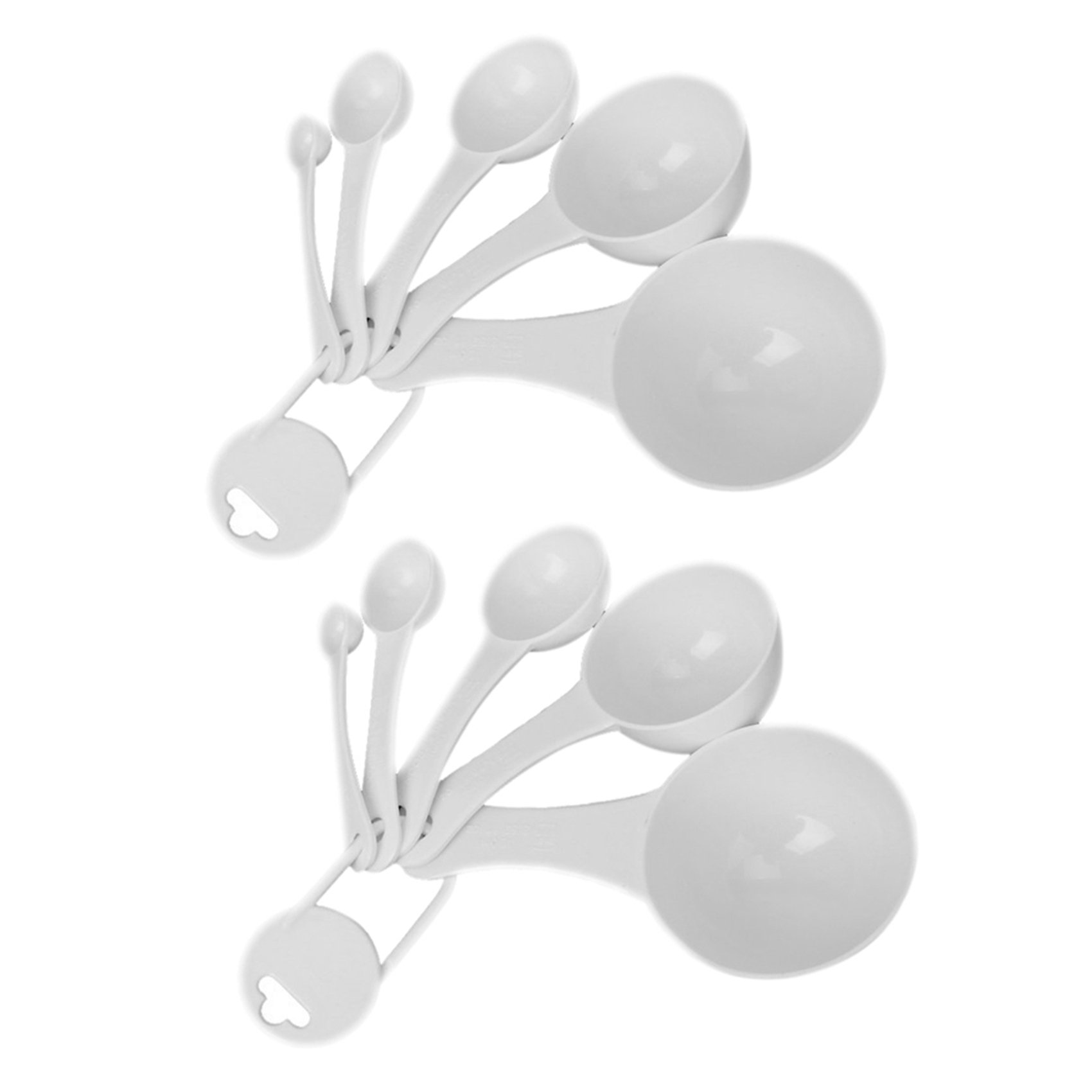 OUMERY 10 Pcs 100Ml / 50Ml / 15Ml / 5Ml / 1Ml Dispensers Plastic Measuring Spoons.