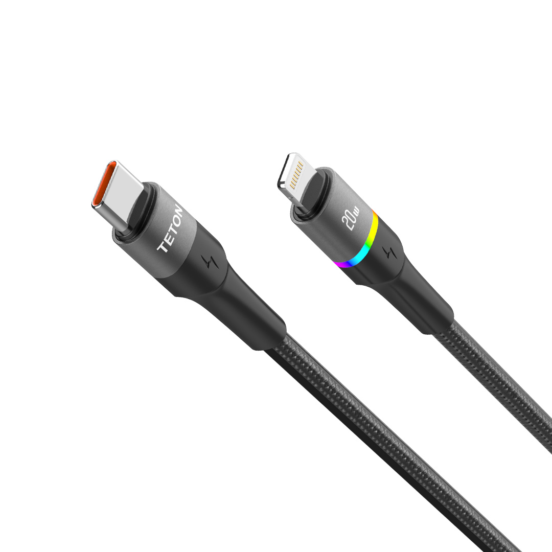 TETON USB C to lightning Braided Cable 20W PD Fast Charger Data Cable for  iPhone 13,12, 12 Pro,11 /iPhone 11 Pro /XS Max X, Macbook Pro, Air, iPad Pro