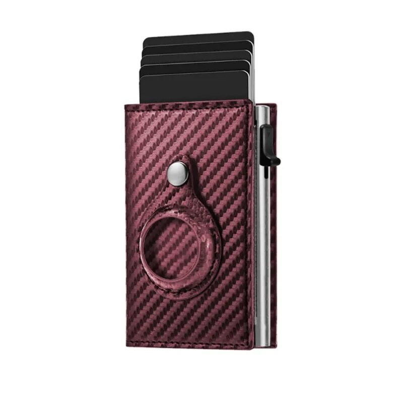 Side Push Card Holder Wallet For Men Slim RFID Blocking Money Clip Wallets Minimalist Wallet With Money Pocket. 