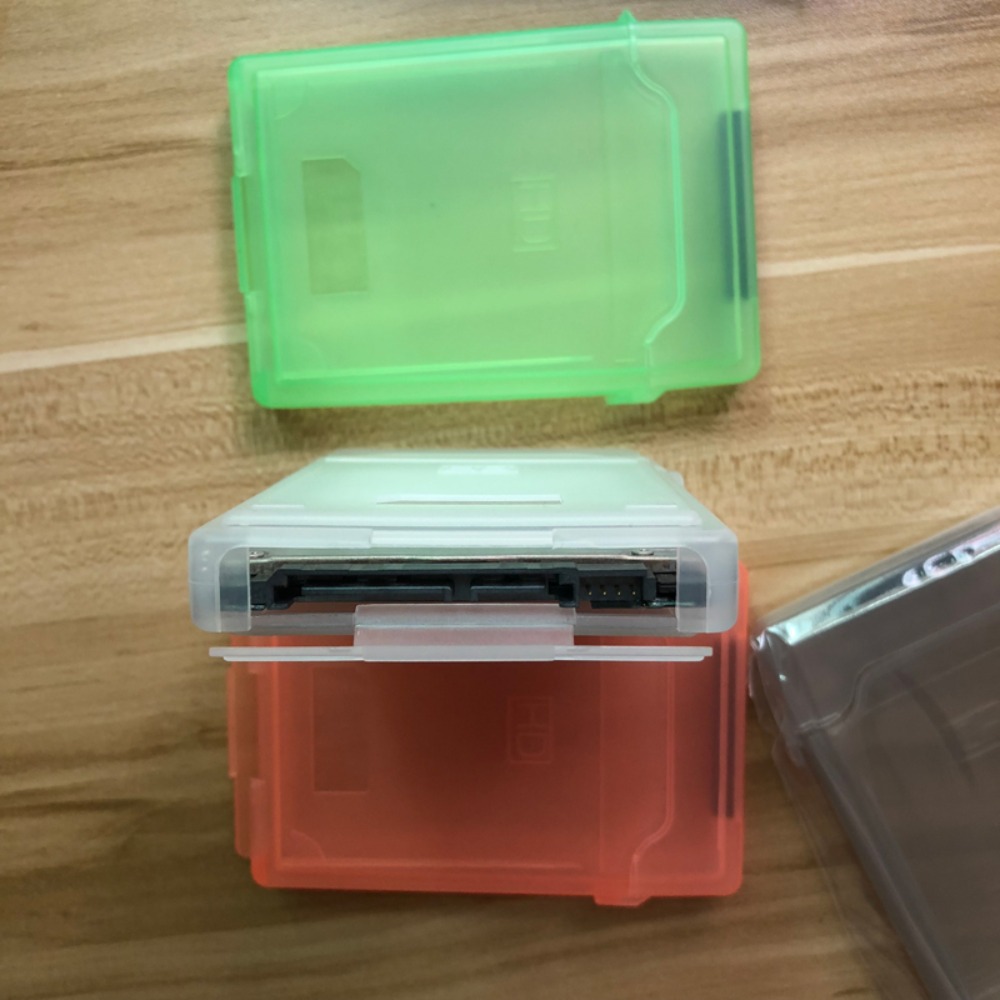 New 2.5 Inch Hard Disk Storage Box Strong Buckle Transparent Hard Drive Storage Case Multiple Colors PP Hard Drive Protective Cover SSD. 