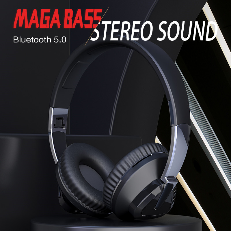 Bluetooth Headphone Wireless Earphone Noise Cancel H3 Pro max Headset with Mic 20 Hours Playback Music Game Foldable Support TF. 
