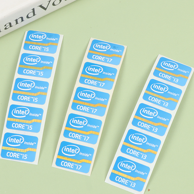 (New) ultrabook performance label cker laptop logo ticker Intel Core i3 i5 i7. 