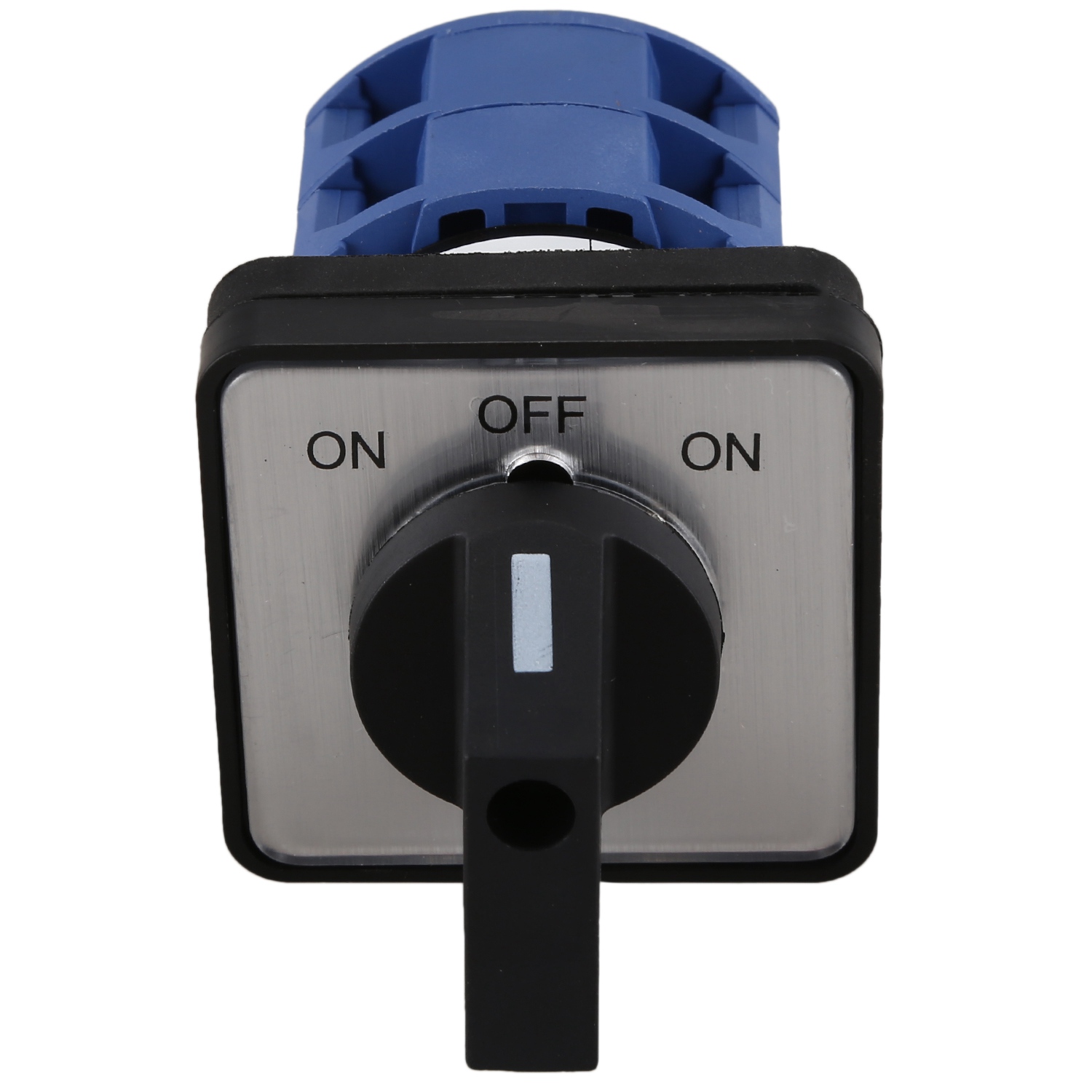 AC660V 25A 2-Pole 3-Position Momentary Plastic Rotary Changeover Switch Blue+Black. 