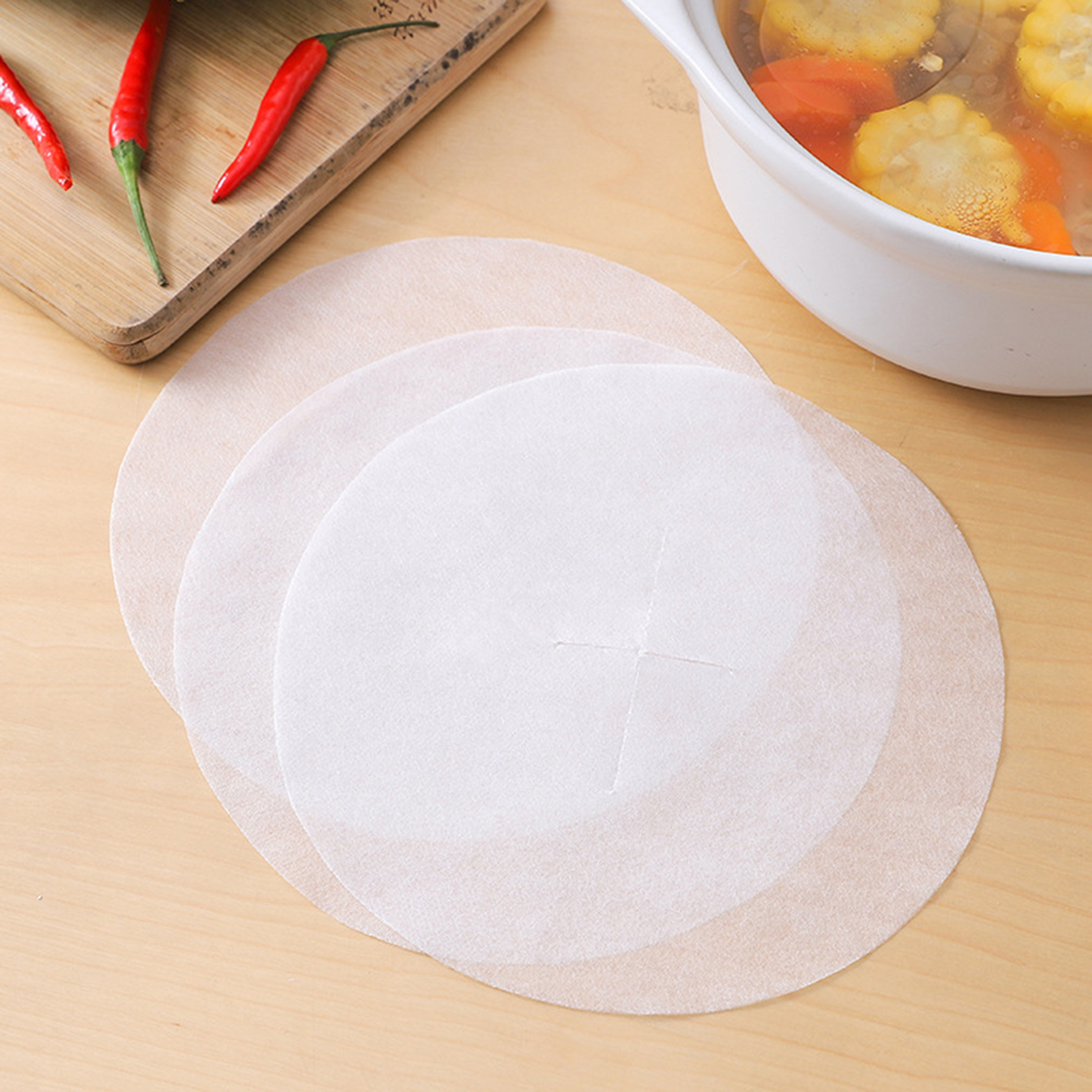 Oil-absorbing Paper Perforated Cross Hatch Design Blotting Paper. 