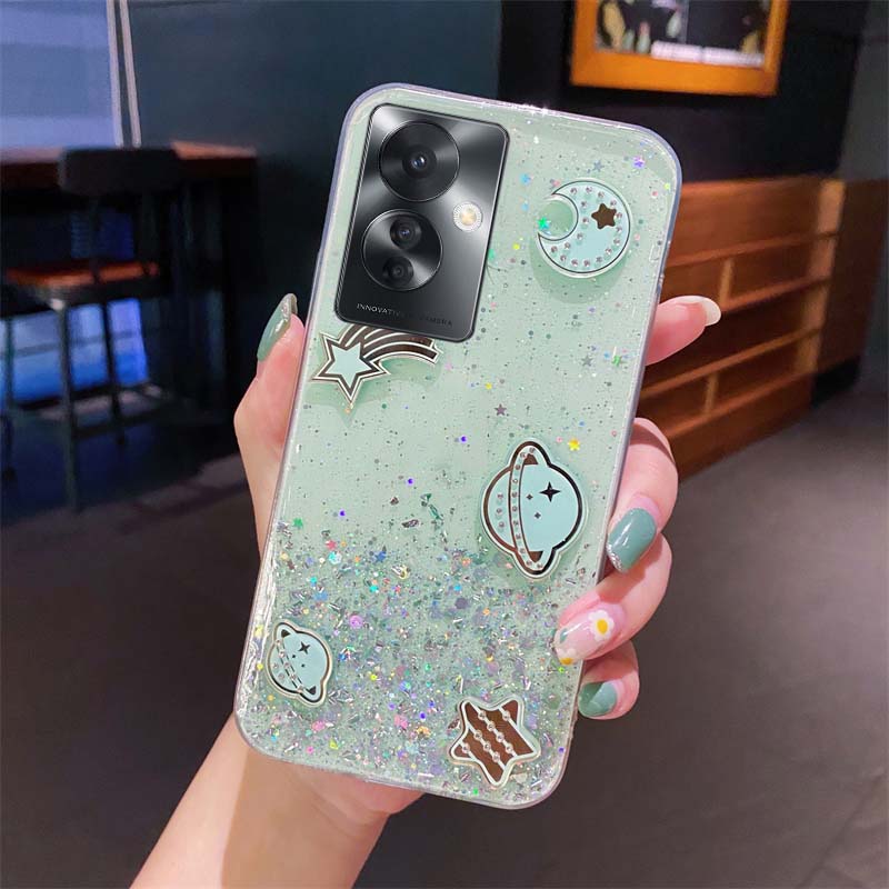 For Oppo Reno11 F 5G, Luxury Bling Glitter Clear Ring Holder