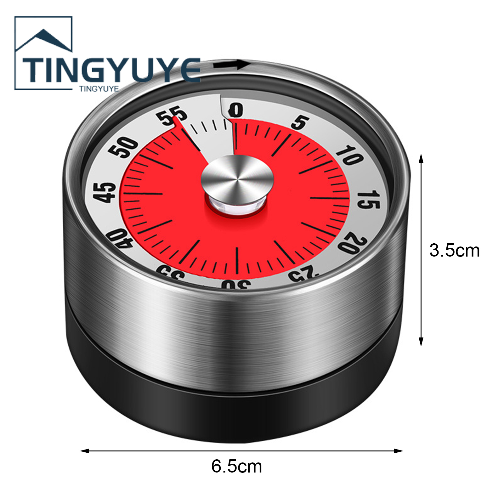 Mechanical Clock Eco-friendly Rust-proof Stainless Steel Manual Time Reminder Alarm Clock for Home. 