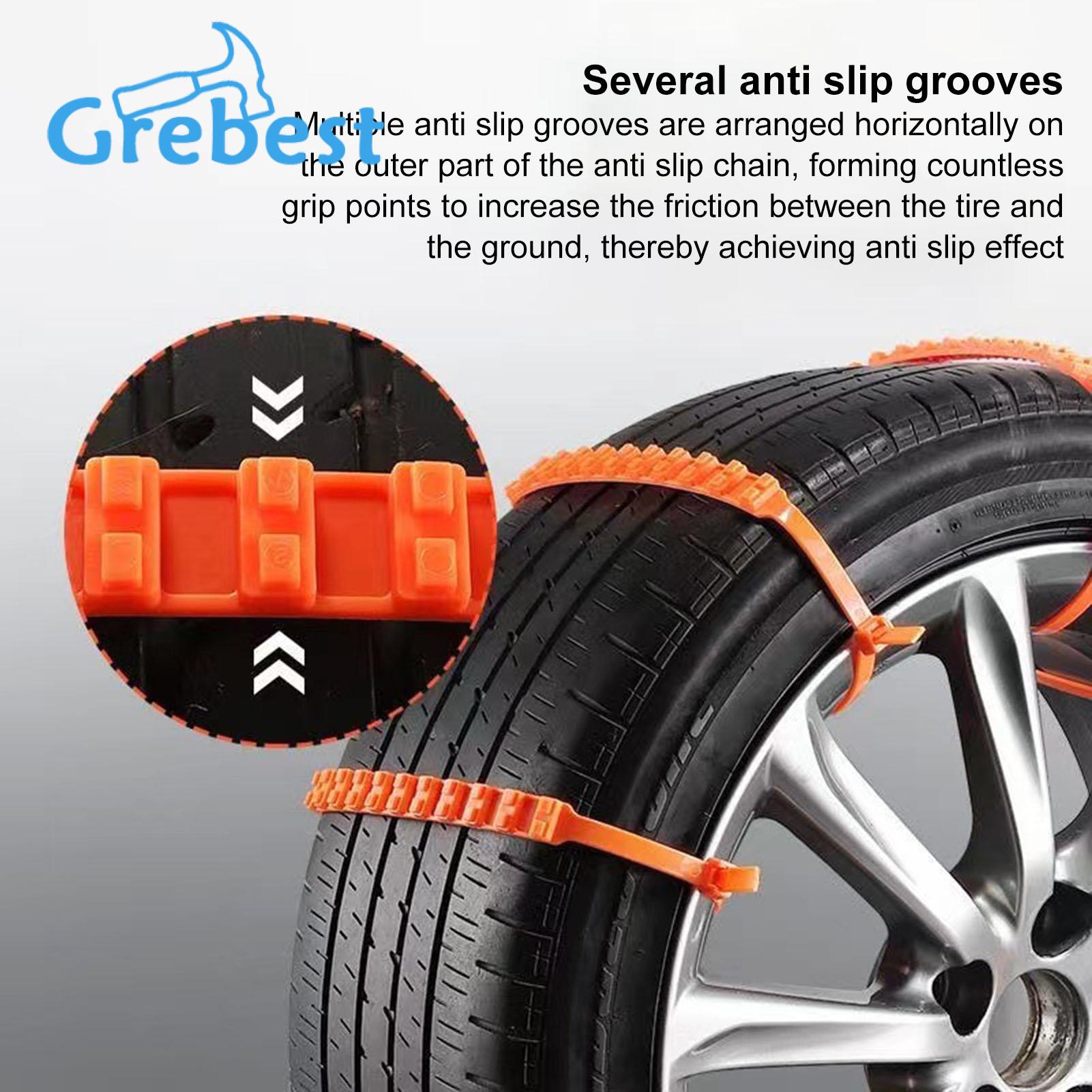 Pickup Truck Tire Chains Adjustable Anti-slip Snow Chains for Winter Driving 6/12/24pcs Universal Tire Chains Snow Chains for Small Cars. 