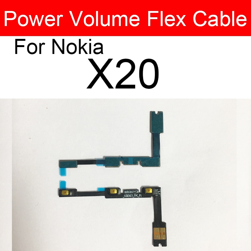 On Off Power Volume Sound Button Flex Cable For Nokia 1.3 1.4 2.3 2.4 3.4 5.3 G10 G20 X20 C C2 C3 C1 Plus C20 Plus C2 2nd. 