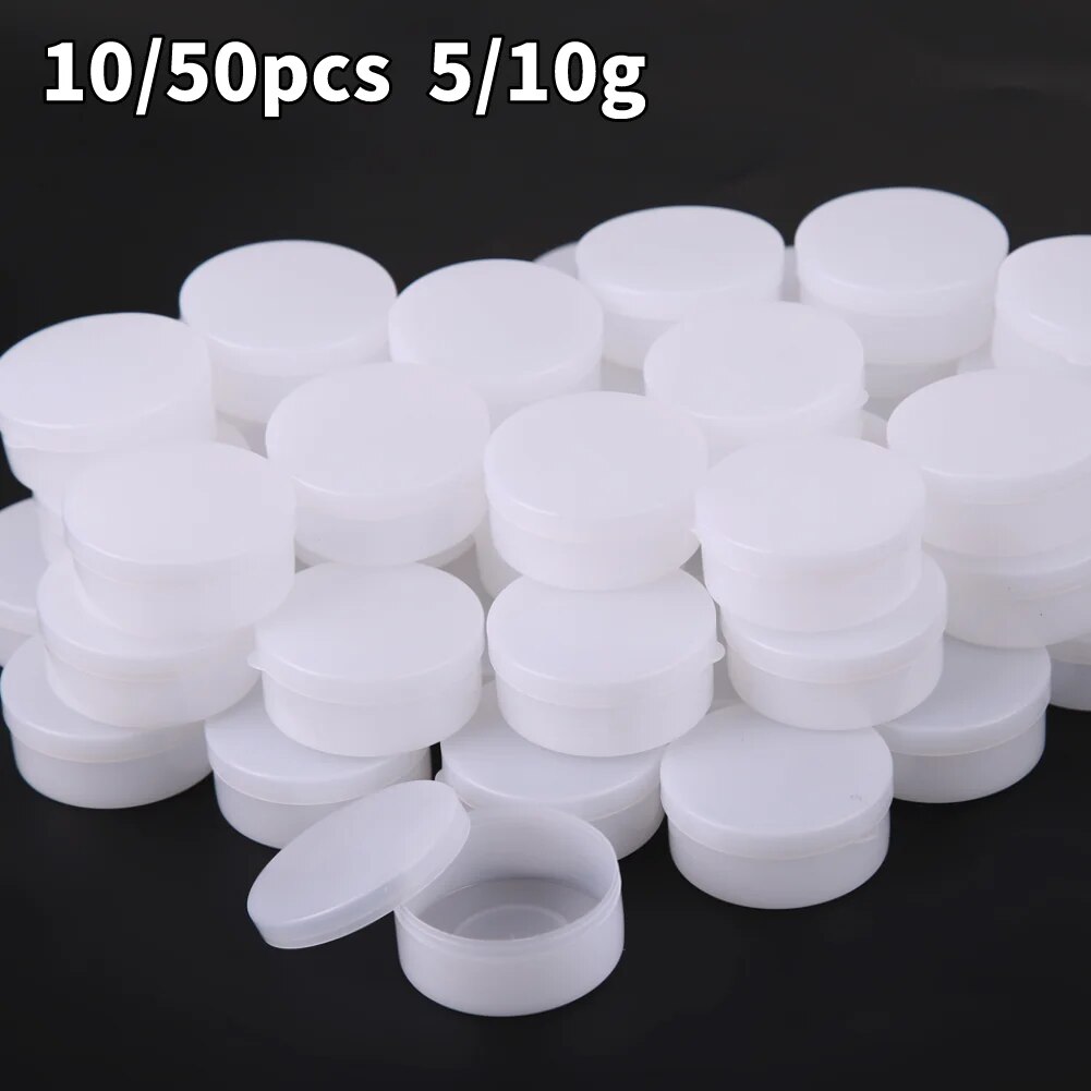 50/10pcs Jar Pots Sample Container Jars For Cosmetics Empty Cosmetic Containers Boxes Eyeshadow Cream Lip Balm Makeup Jar 5/10g