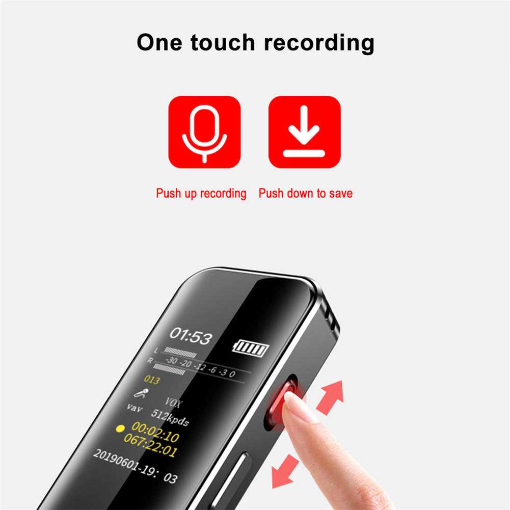 C8 Digital Voice Recorder 50M Long Distance Voice Activated Recorder With Accelerate Function Dictaphone. 